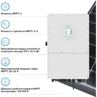 Сонячний інвертор Deye SUN-25K-SG01HP3-EU, 25кВт (SUN-25K-SG01HP3-EU) - Зображення 4