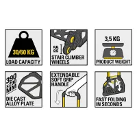 Візок вантажний Stanley універсальний, складаний, платформа 39х29см, до 60кг (SXWT-FT584) - Зображення 3