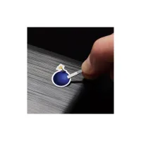 Наклейка на клавіатуру SampleZone непрозора чорна, біло-синя (SZ-BK-BS) - 5