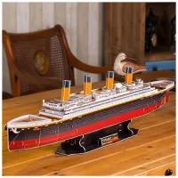 Пазл Cubic Fun Тривимірна головоломка-конструктор Титанік (T4011h) - 4