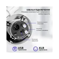 Мікрофон Fifine T688W USB/XLR White (T688W) - Зображення 8