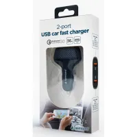 Зарядний пристрій Gembird 2 port 36W QC3.0 (TA-U2QC3-CAR-01) - Изображение 5
