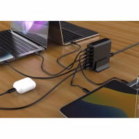 Зарядний пристрій Gembird 4xUSB-C PD25W + 2xUSB QC3.0 18W black (TA-UC-2A4C-PD75-01-BK) - Image 4