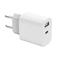 Зарядний пристрій Gembird 1xUSB-A+1xUSB-C 5V/2.4A (12W) white (TA-UC-2AC12-01) - 3