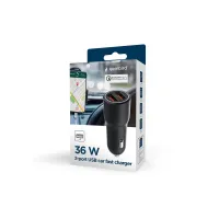 Зарядний пристрій Gembird 2xUSB-A (18W QC3.0) black (TA-UC-A2QC36-CAR-01) - Зображення 7