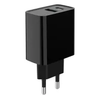 Зарядний пристрій Gembird 1xUSB-A + 1 Type-C (PD20Вт + QC3.0 18Вт) black (TA-UC-PDQC20-01-BK) - 4