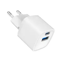 Зарядний пристрій Gembird 1xUSB-C PD20W + 1xUSB QC3.0 white (TA-UC-PDQC20-W-01) - Зображення 2