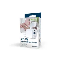 Зарядний пристрій Gembird 1xUSB-C PD20W + 1xUSB QC3.0 white (TA-UC-PDQC20-W-01) - Зображення 7
