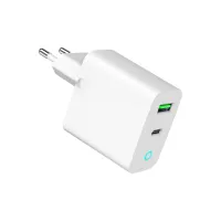 Зарядний пристрій Gembird 1xUSB-A + 1 Type-C (PD20Вт + QC3.0 18Вт) white (TA-UC-PDQC20L-W-01) - 2