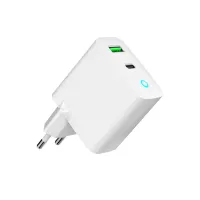 Зарядний пристрій Gembird 1xUSB-A + 1 Type-C (PD20Вт + QC3.0 18Вт) white (TA-UC-PDQC20L-W-01) - 3