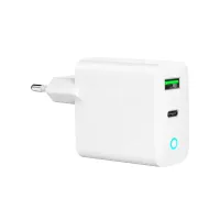 Зарядний пристрій Gembird 1xUSB-A + 1 Type-C (PD20Вт + QC3.0 18Вт) white (TA-UC-PDQC20L-W-01) - 5