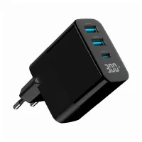 Зарядний пристрій Gembird 2хUSB-A (QC3.0 18W) + 1хType-C (PD20W) LCD black (TA-UC-PDQC30LCD-BK-02) - 4