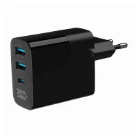 Зарядний пристрій Gembird 2хUSB-A (QC3.0 18W) + 1хType-C (PD20W) LCD black (TA-UC-PDQC30LCD-BK-02) - 5