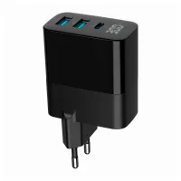 Зарядний пристрій Gembird 2хUSB-A (QC3.0 18W) + 1хType-C (PD20W) LCD black (TA-UC-PDQC30LCD-BK-02) - 7