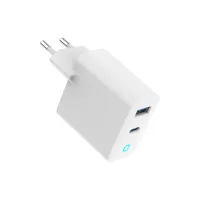 Зарядний пристрій Gembird 1хUSB-A (QC3.0 18W) + 1xType-C (PD 65W) white (TA-UC-PDQC65L-W-01) - Изображение 4