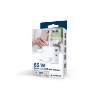 Зарядний пристрій Gembird 1хUSB-A (QC3.0 18W) + 1xType-C (PD 65W) white (TA-UC-PDQC65L-W-01) - Изображение 7