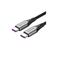 Дата кабель USB-C to USB-C 2.0m 5A aluminum gray Vention (TAEHH) - Изображение 1