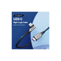 Дата кабель USB-C to USB-C 1.0m 5A 90° corner aluminum gray Vention (TAKHF) - Изображение 4