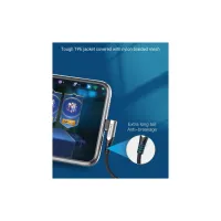 Дата кабель USB-C to USB-C 1.0m 5A 90° corner aluminum gray Vention (TAKHF) - Изображение 6