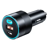 Зарядний пристрій Choetech car 2хUSB-C+USB-A 130W QC3.0/PD/PPS black (TC0011-BK) - 1