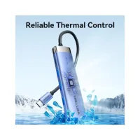 Концентратор VENTION USB 3.1 Type-C to HDMI/USB 3.0x3/PD 100W Blue Aluminum Alloy Hub 5-in-1 (TGESB) - 8