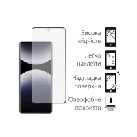Скло захисне Dengos Full Glue Xiaomi Redmi Note 14 Pro (black) (TGFG-382) - 2