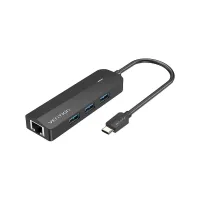 Концентратор VENTION USB 3.1 Type-C to 3xUSB 3.0+MicroUSB+RJ45 100M Ethernet black (TGPBB) - Изображение 1