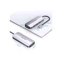 Концентратор Vention USB 3.1 Type-C to HDM/USB 3.0х3//PD 100W 5-in-1 (THFHB) - Image 4