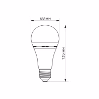 Лампочка TITANUM LED акумуляторна A68 10W E27 4000K 220V (TL-EMA68-10274) - Image 3