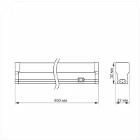 Світильник Videx Т5 TITANUM 10W 0.6М 5000K (TL-T5-10065) - Зображення 4