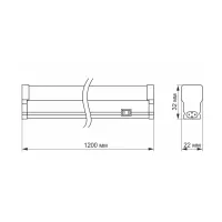 Світильник TITANUM LED Т5  20W 1.2М 5000K (TL-T5-20125) - 4