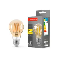 Лампочка TITANUM Filament A60 7W E27 2200K бронза (TLFA6007272A) - Зображення 2