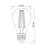 Лампочка TITANUM Filament A60 7W E27 2200K бронза (TLFA6007272A) - Зображення 3