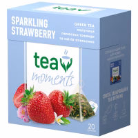 Чай Tea Moments Sparkling Strawberry зелений 20х1.8 г пірамідки (tm.02920) - Image 4