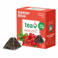 Чай Tea Moments Barberry Dream чорний з барбарисом та м'ятою 20х1.8 г пірамідки (tm.03644) - Image 2