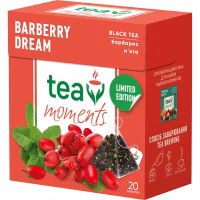 Чай Tea Moments Barberry Dream чорний з барбарисом та м'ятою 20х1.8 г пірамідки (tm.03644) - Image 1