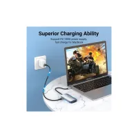 Концентратор Vention USB3.1 Type-C --> HDMI/VGA/USB 3.0/PD 100W Hub 4-in-1 (TOAHB) - Изображение 5