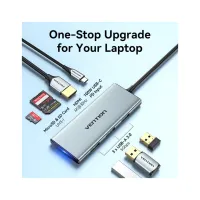 Концентратор VENTION USB 3.1 Type-C to HDMI/USB 3.0x3/SD/TF/PD 100W 7-in-1 (TOPHB) - 5