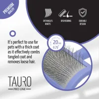 Гребінець для тварин Tauro Pro Line teeth 20 мм фіолетовий (TPLY63479) - 3