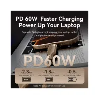 Дата кабель USB-C to USB-C 1.0m 3A aluminum gold Vention (TRDJF) - Зображення 5