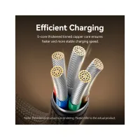 Дата кабель USB-C to USB-C 1.0m 3A aluminum gold Vention (TRDJF) - Зображення 7