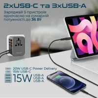 Зарядний пристрій Promate tripmate-36w.black - Зображення 5