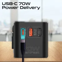 Зарядний пристрій Promate tripmate-gan70r - 7