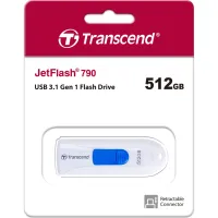 USB флеш накопичувач Transcend 512GB JetFlash 790 White USB 3.1 (TS512GJF790W) - 5