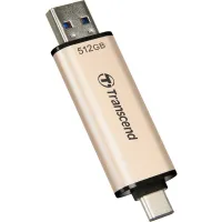 USB флеш накопичувач Transcend 512GB JetFlash 930C Gold-Black USB 3.2/Type-C (TS512GJF930C) - 3