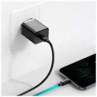 Зарядний пристрій Baseus Super Si 1C 20W With Cable Type-C/iP Black (TZCCSUP-B01) - 6