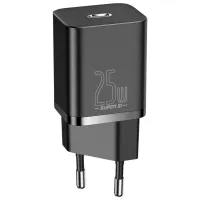 Зарядний пристрій Baseus 1xUSB 25W (USB-C) + Cable Type-C black (TZCCSUP-L01) - 1