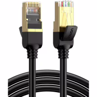 Патч-корд 1м, F/FTP cat 7 RJ-45 black Ugreen (U_11268) - Image 1