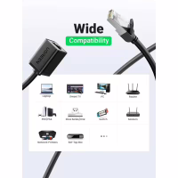 Патч-корд 2м, F/UTP cat 6 RJ-45 extension black Ugreen (U_11281) - Image 3