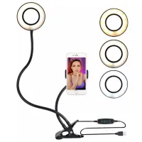 Набір блогера UFT LED лампа + тримач для телефона з прищепкою (UFTTLL03) - 2